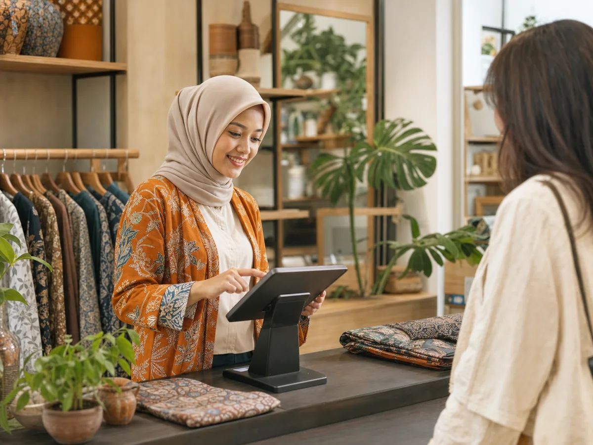 Malay boutique owner using InvoisPilot POS e-Invoice software in Malaysia